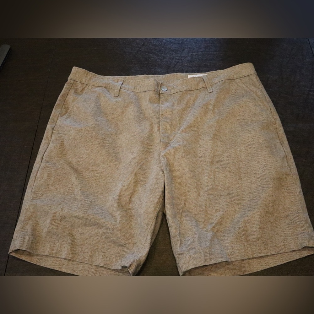 AG Adriano Goldschmied Men’s Shorts Size 40 Beige Geometric Print